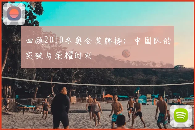 回顾2010冬奥会奖牌榜：中国队的突破与荣耀时刻